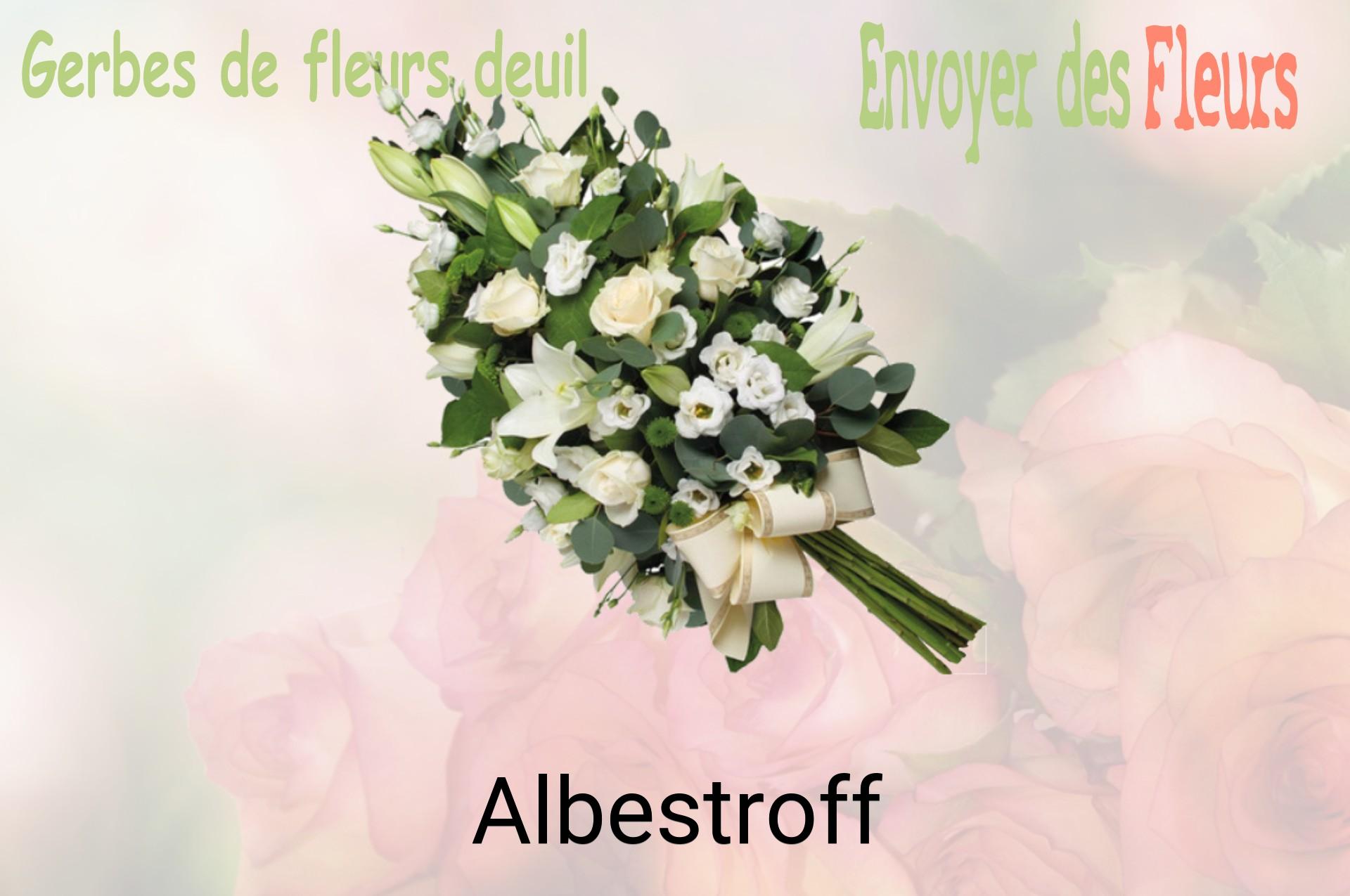 Gerbe de fleurs de deuil livrée à Albestroff